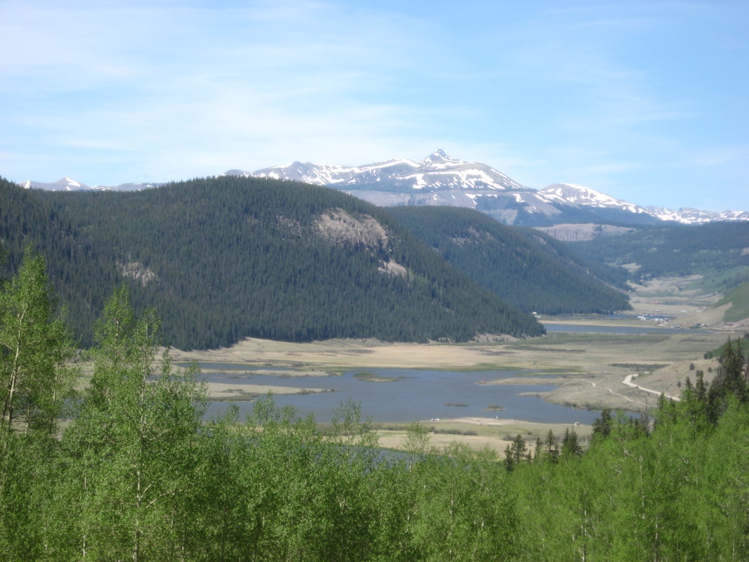 Brown and Hermit Lakes with Rio Grande Pyramid